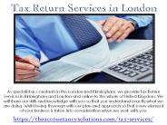 Tax Return Services in London at The Accountancy Solutions