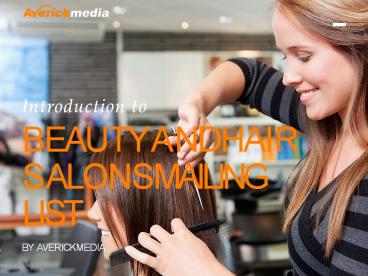 Beauty and Hair Salons Mailing List