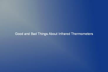 Infrared Thermometer Benefits