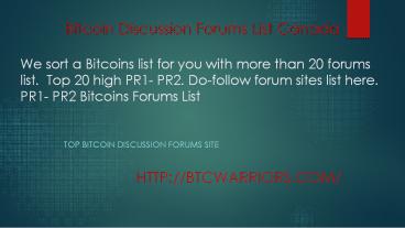 Bitcoin Mining Forum Canada