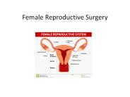 Female Reproductive Surgery   26 sep 17