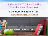 HRM 498 ASSIST  Critical Thinking  Technology/hrm498assist.com