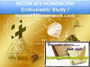 ISCOM 473 HOMEWORK Enthusiastic Study / iscom473homework.com