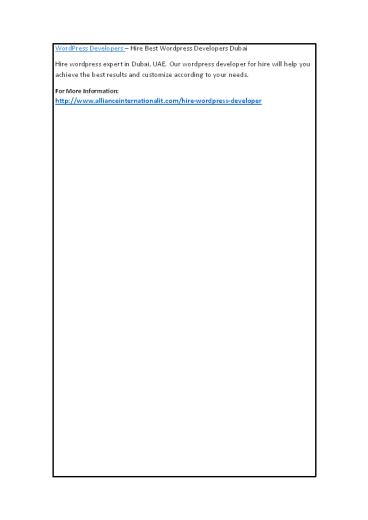 WordPress Developers
