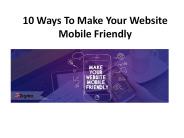 10 ways to make your website mobile friendly