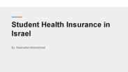 Student Health Insurance in Israel (1)