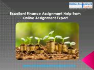 Get your Best Finance Assignment with No1 Assignment Company