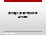 Editing Tips for Science Writers