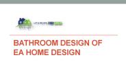 Bathroom Design of EA Home Design