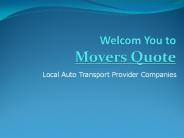 Movers Quote