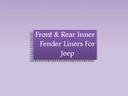 Front & Rear Inner Fender Liners For Jeep