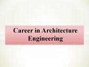 Career in Architecture Engineering