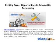 Exciting Career Opportunities in Automobile Engineering