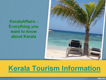 Kerala tourism information