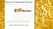 Bitcoin Community Forum Canada