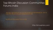Best Cryptocurrency Forums India