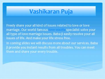 Love problem solution - Karamkandi Arun