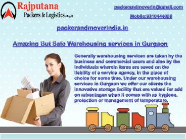 Amazing But Safe Warehousing services in Gurgaon