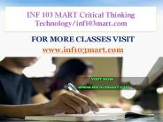 INF 103 MART Critical Thinking  Technology/inf103mart.com