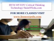 HUM 105 EDU Critical Thinking  Technology/hum105edu.com (1)
