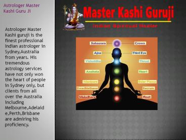 Astrologer Kashi - Best & Famous Indian Vedic Astrologer In Sydney, Melbourne, Perth, Adelaide, Brisbane