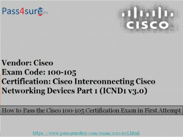 Most Updated Cisco 100-105 Pdf And 100-105 Dumps