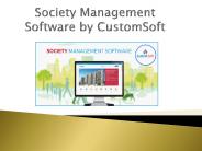 Society Management Software by CustomSoft