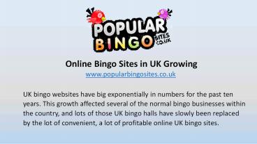 Online Bingo Sites in UK Growing