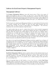 Software for Real Estate Property Management