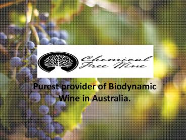 Organic Red Wine Australia