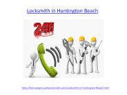 Looking for a Locksmith in Huntington Beach
