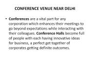 Conference venues near Delhi