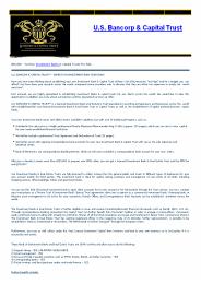 US Bancorp & Capital Trust
