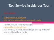 Taxi Service in Udaipur Tour