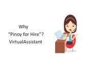 Why “Pinoy for Hire” Virtual Assistant