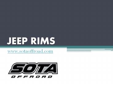 Jeep Rims - www.sotaoffroad.com