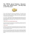 The TRUTH about Potatoes, Glycemic Index, and "White Foods" -- Do they help or hurt Fat Loss? PowerPoint PPT Presentation