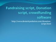 Fundraising script, Donation script, crowdfunding software