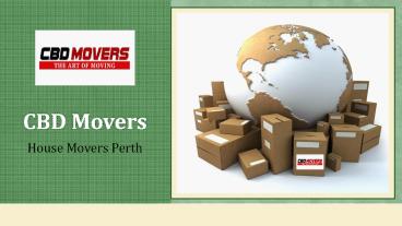 House Movers Perth
