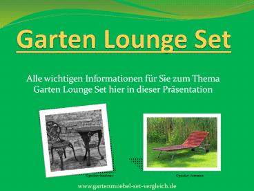 Gartenlounge Set