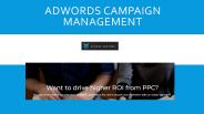 Adwords Campaign Management