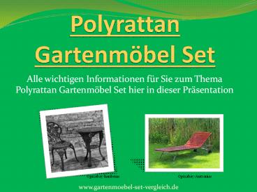 Polyrattan Gartenmöbel Set
