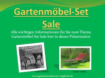 Gartenmöbel Set Sale