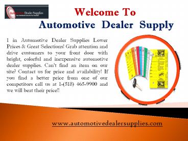 Retail Dealer Starter Kit