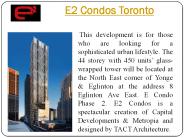 E2 Condos Toronto | Plan, Price & Availability