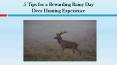 Tips for a Rewarding Rainy Day Deer Hunting Experience PowerPoint PPT Presentation