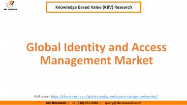 Global Identity and Access Management Market