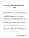 Tips to Choose a Good Power Adapter for your Laptop PowerPoint PPT Presentation