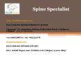 Spine Specialist PowerPoint PPT Presentation