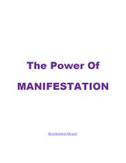 The Power Of Manifestation